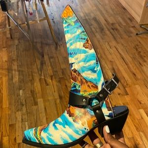 R13 backless cowboy boots